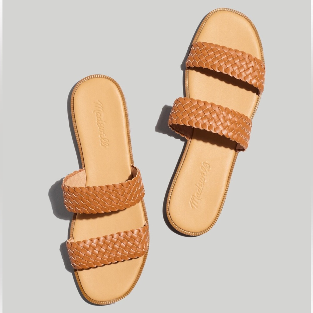 NEW IN BOX Madewell Braided Double-Strap Slide Sandals Size 9.5